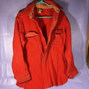 Vintage 60's Woolrich Bird Hunting Wool Light Jacket Under Jacket Size 51/17